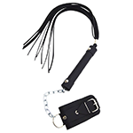 Foto do Produto Kit Chicote com 10 Tiras e Bracelete 40cm - La Pimienta Sado